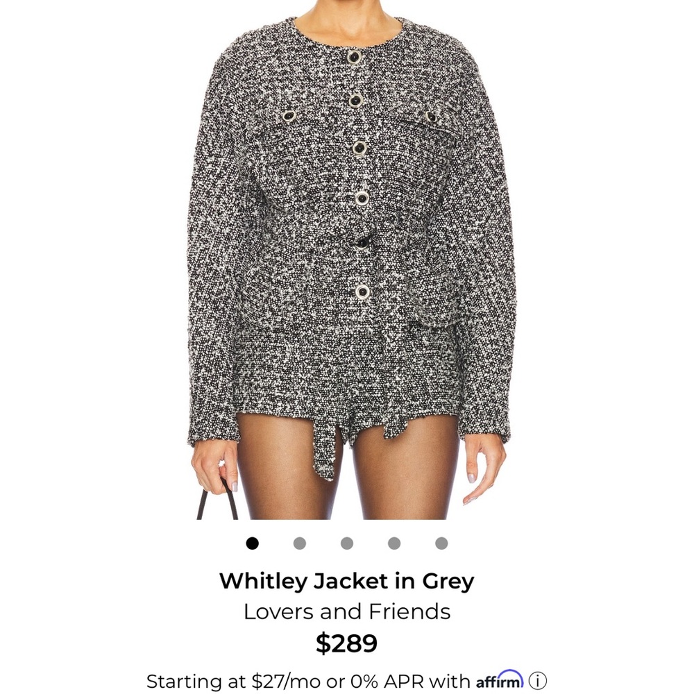 Lovers + Friends Whitley Jacket in Black and White